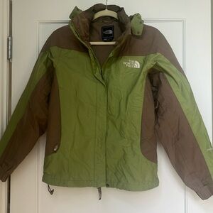 Women’s The North Face small green and tan jacket